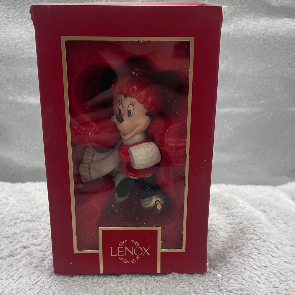 Lenox Festive Minnie Mouse Ornament - Red and Black